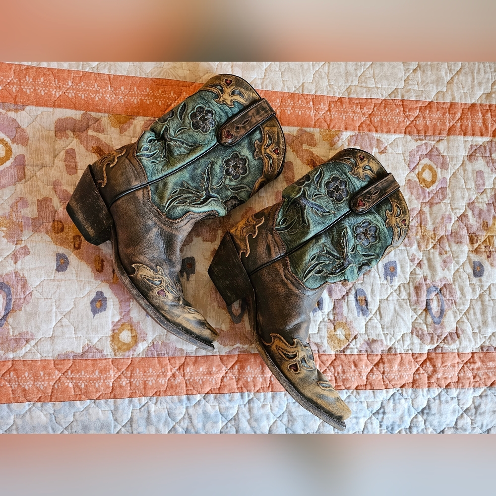 Dan Post Vintage Bluebird Boots Sz 8